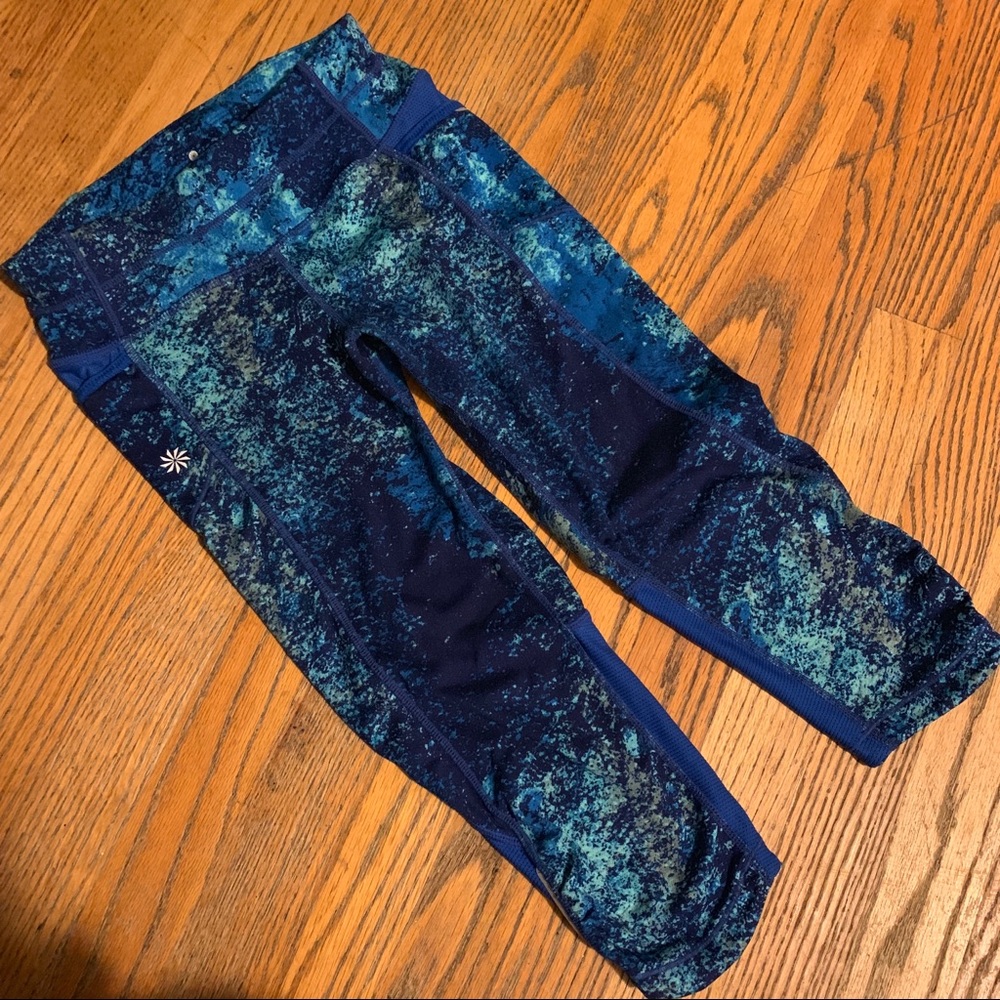 Athleta All In Running Crops XXS 💙 GORGEOUS EUC